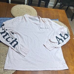 Abercrombie & Fitch Light Pink Graphic Sleeve Tee